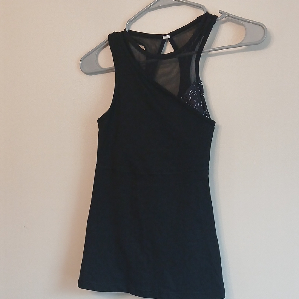 Lululemon Athletica Black Mesh Tank Top